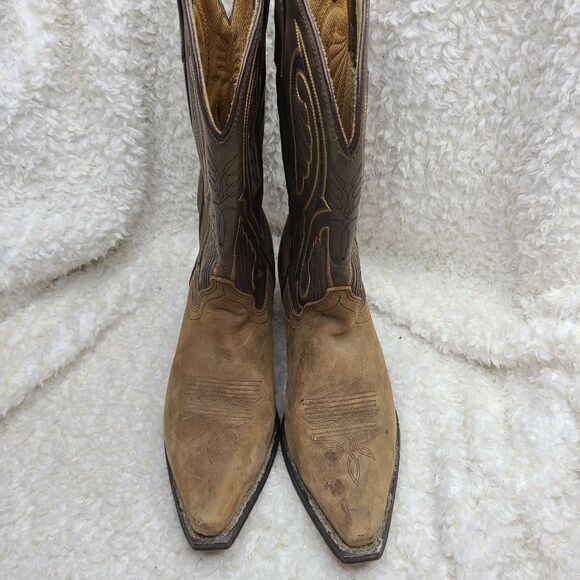 Laredo Lea Vamp Fox 5732 Embroidered Leather Western Boots sz 10 - Picture 2 of 10
